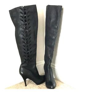 Calvin Klein over the knee leather boots